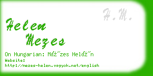 helen mezes business card